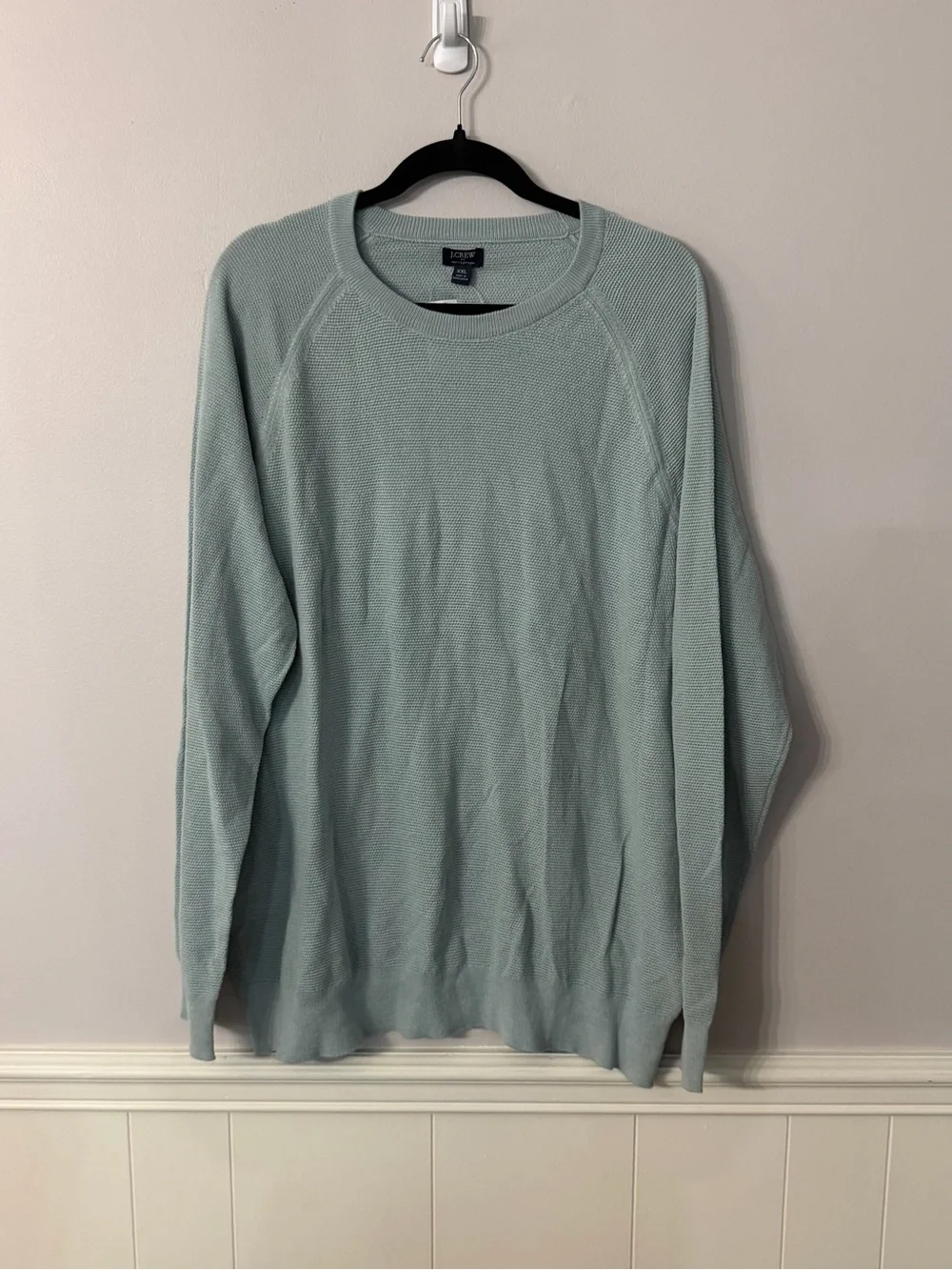 J. Crew Men’s Green Long Sleeve 100% Cotton Knit Crewneck Sweater Sz XXL NWT